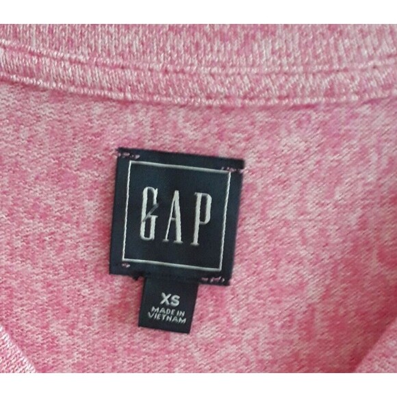 Gap Sweater Women XS  Pink Rounded Hem  Soft Long Sleeve Boat Neck Side Slits - Picture 11 of 12